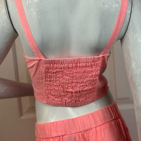 Universal Thread Pink Button-Front Midi Skirt And Crop Top. C43 - Picture 6 of 17